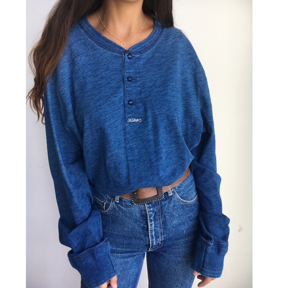 Ralph Lauren Sweaters - Polo Ralph Lauren chambray oversized sweatshirt